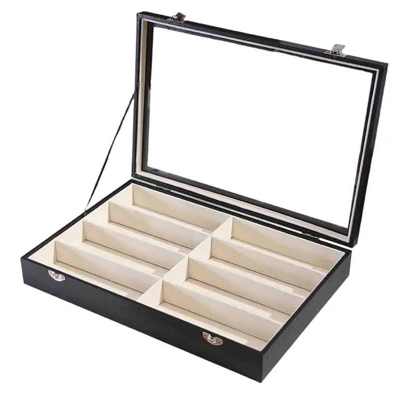 Organizer for glasses CYCLI-Drawer-Style, 8 compartments, design with transparent cover for sunglasses