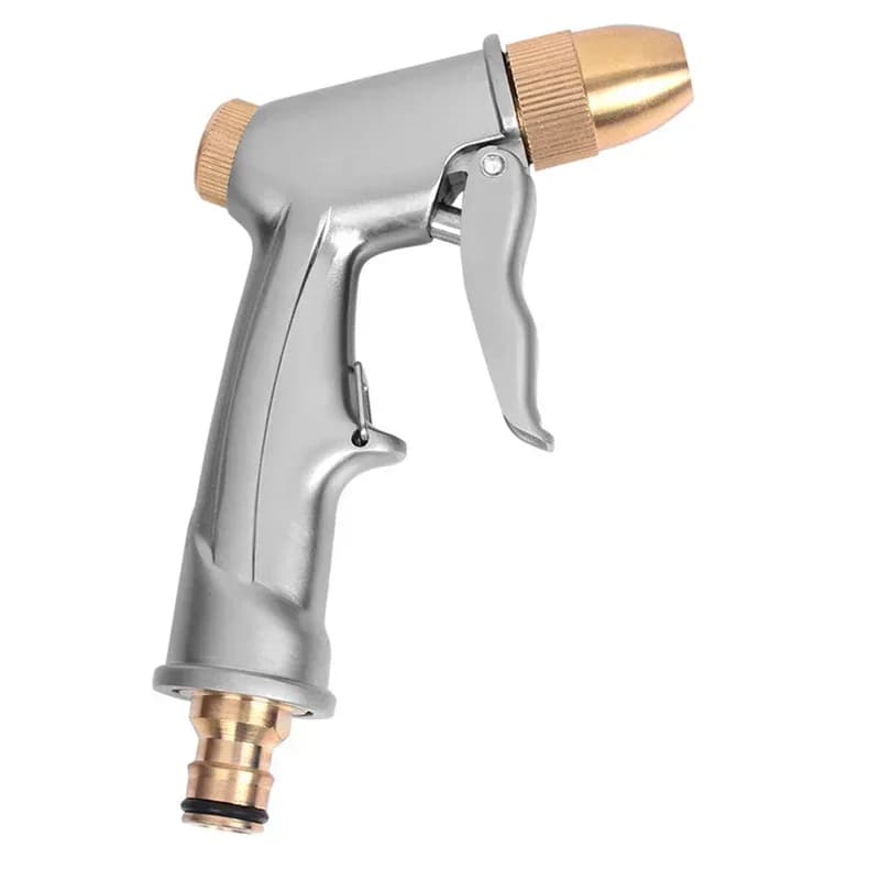 Pistola a spruzzo ad alta pressione in metallo con ugello in ottone per tubo da giardino, irrigatore per prato e lavaggio auto, attrezzo per lavaggio auto GJ0347
