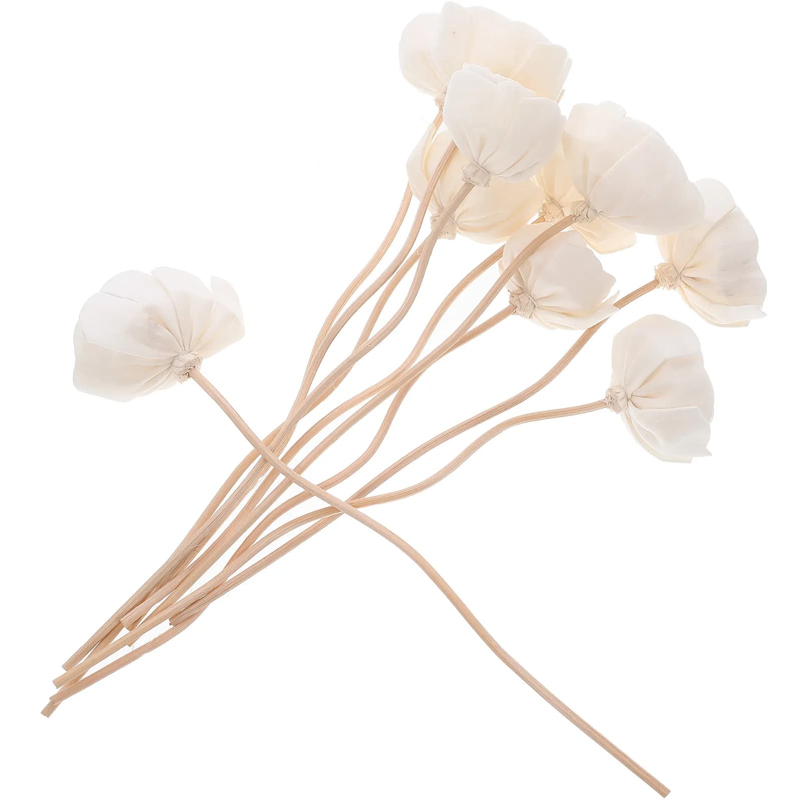 10 Pezzi Bastoncini Profumati per Diffusore, Bastoncini in Rattan per Aromaterapia con Design a Testa Floreale per Camera da Letto, Soggiorno, Cucina, Casa