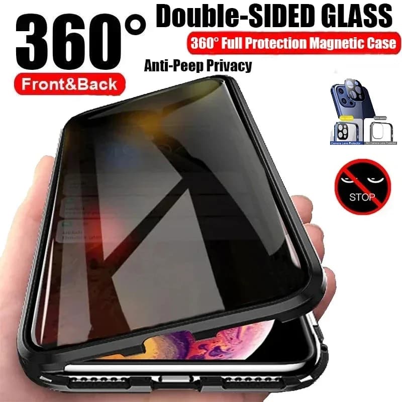 Custodia per telefono con chiusura a scatto in metallo anti-peeping per Honor 200 Smart Grade Protezione per la privacy Copertura magnetica per Honor 300 200 Pro