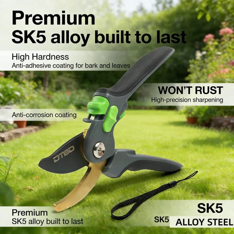 8inch Pruning Shear Garden Tools Labor Saving Scissors Gardening Plant Sharp Branch Pruners Protection Hand Durable