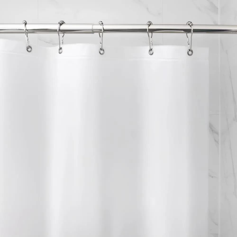 Extra Thick Heavyweight Waterproof PEVA Fabric Shower Curtain Liner, 72x72 Inches Standard Size, Frosted Opaque Bathroom Liner with Reinforced Hem and Rust-Proof Grommets, Mold Mildew Resistant, Machine Washable, for