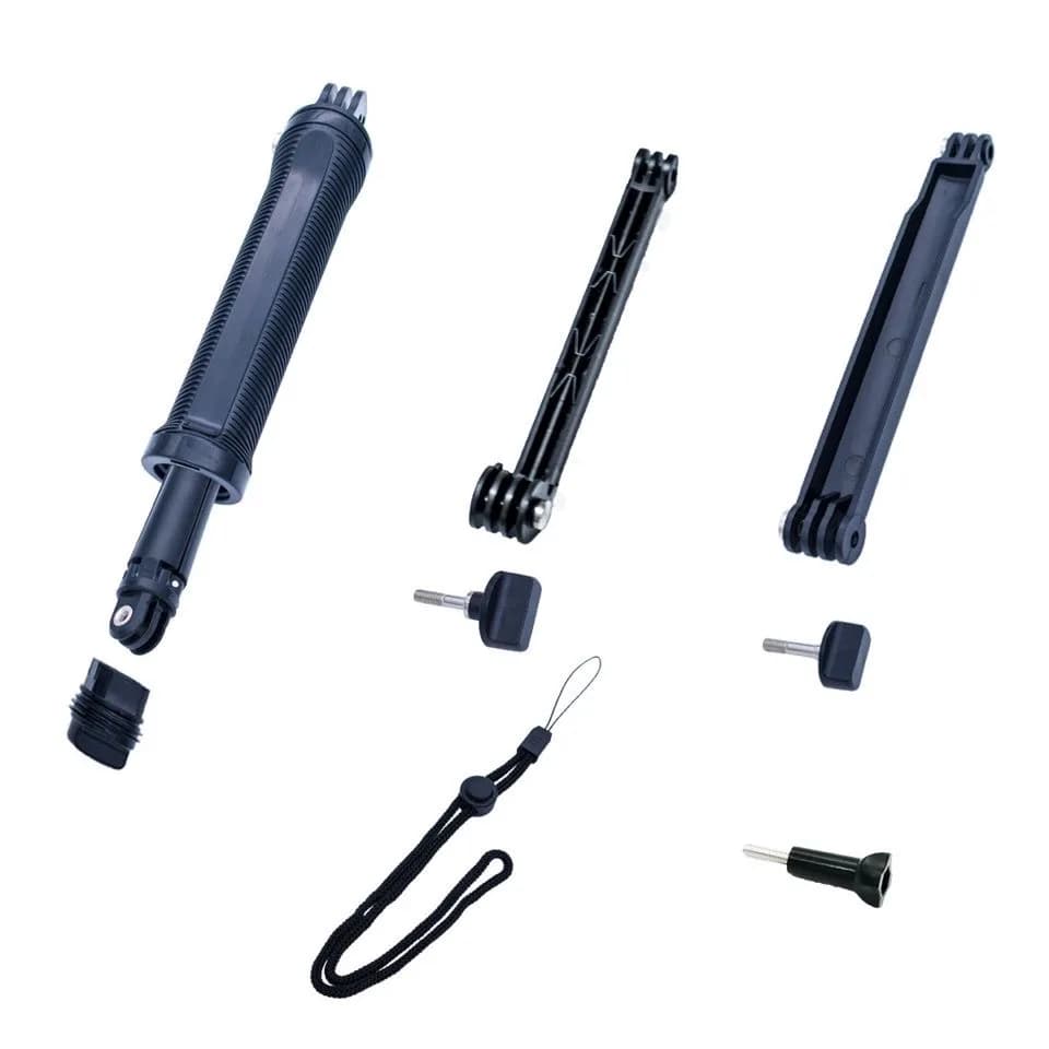 Per Gopro9 selfie stick 8/7/6/5, per fotocamera sportiva DJI Lingmou, braccio pieghevole a tre sezioni, asta portatile pieghevole a tre sezioni, accessori.