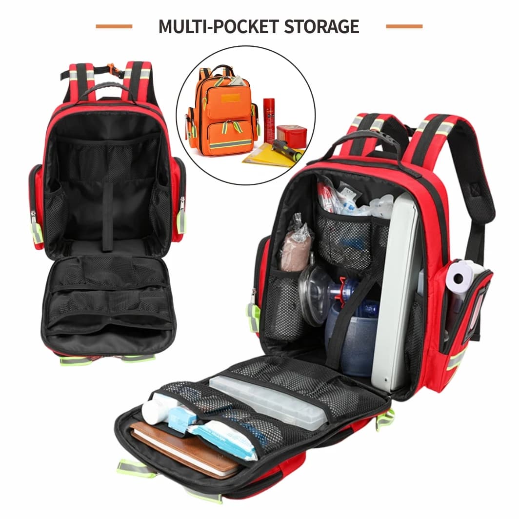 Zaino di Emergenza Multiuso - Kit di Pronto Soccorso per Auto, Sicurezza Antincendio, Kit Medico Domestico, in Tessuto Oxford, Impermeabile