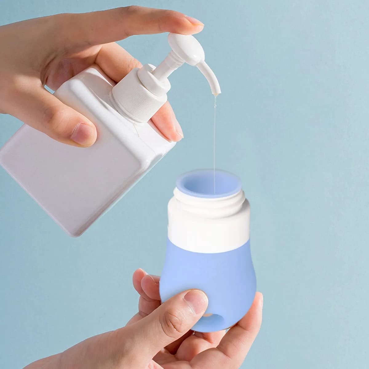 Travel Dispenser Bottle Set 3Pcs 38ml Silicone Refillable Hanging Bottles for Soap Shower Gel Lotion