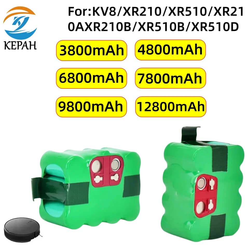 14.4V SC Ni-MH Rechargeable 6800mAh Battery Vacuum Cleaner Sweeping Robot For KV8 XR210 XR510 XR210A XR210B XR510B XR510D