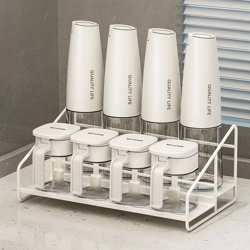 Set di contenitori per spezie di lusso Bottiglie per condimenti Barattolo per condimenti Combo Kit completo per portaspezie per cucine gourmet e domestiche