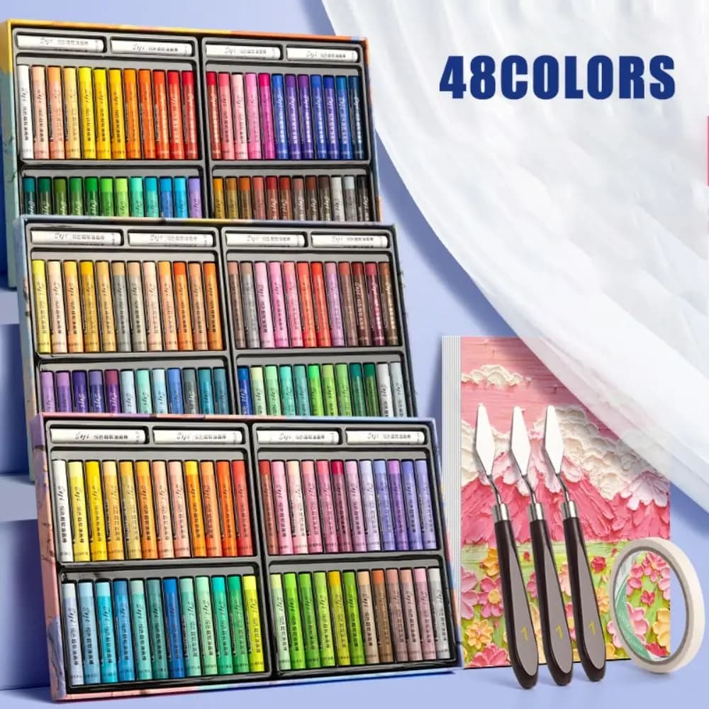 24/36/48 Colors Versatile Morandi Ultra Soft Crayon Classic Macaron Colored Crayon With Tool Set Wax Pencil