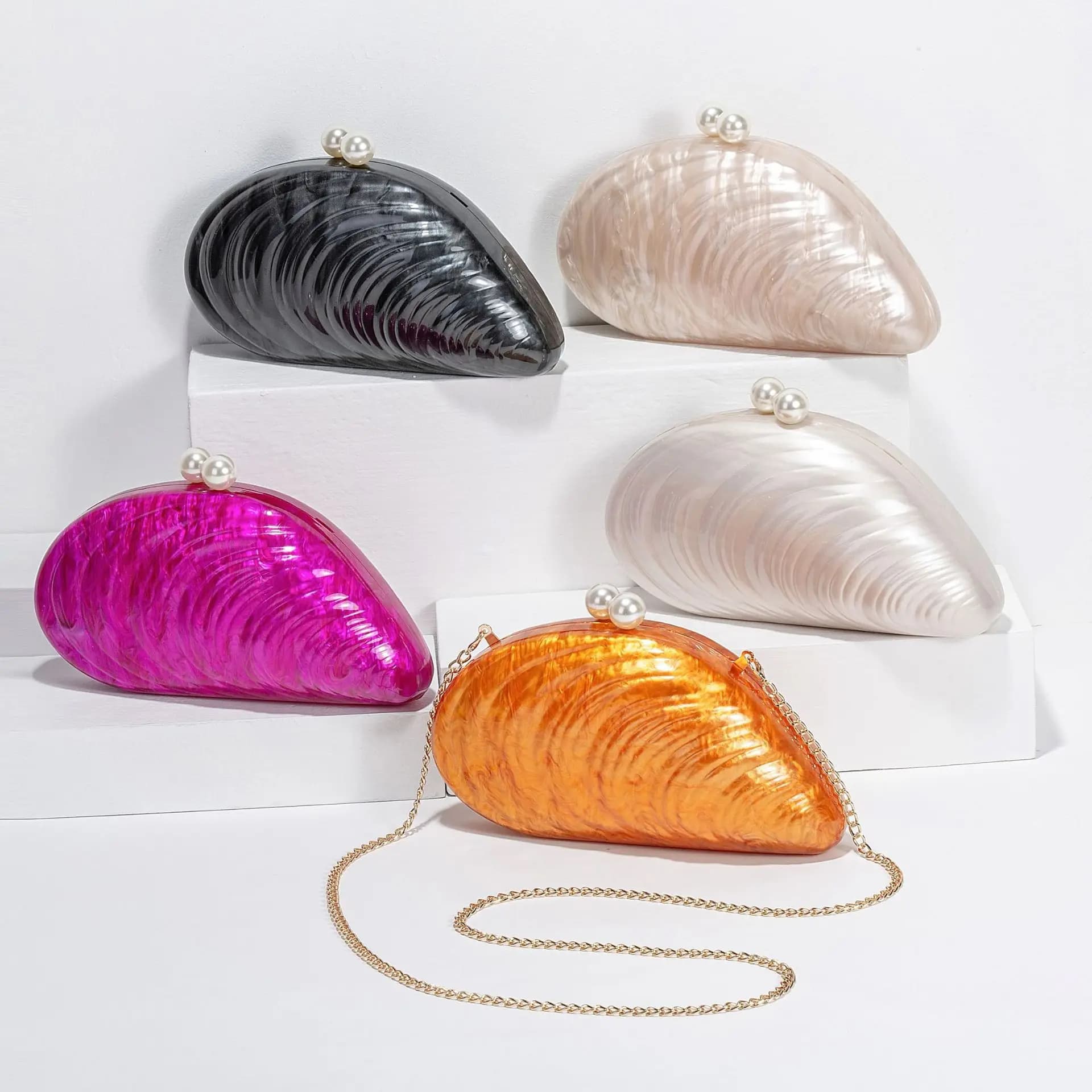 Borsa da Sera in Acrilico, Tracolla Singola, per Matrimoni e Cene, Nuovo Stile alla Moda, Pochette Elegante