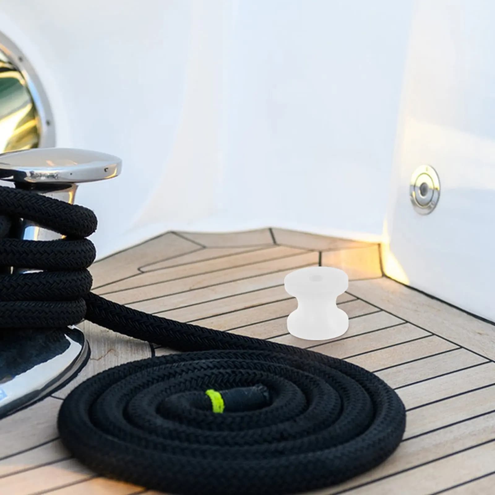 2Pcs Marine Grade Nylon Anchor Roller Bow Roller Replacement for Yacht Anchor Line Guide Heavy Duty Boat Accessories