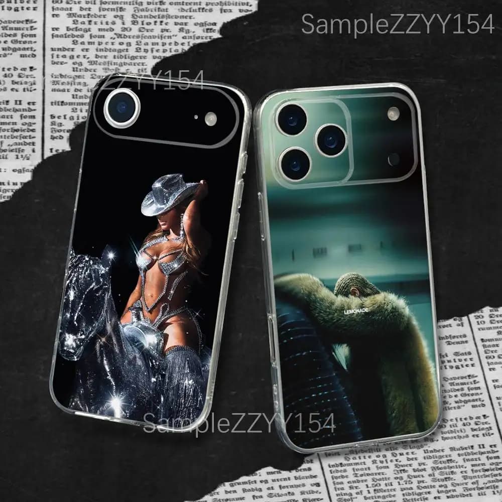 B-Beyonce Cowboy Carter Phone Case For iPhone 17,16,15,14,13,12,11 Plus,Pro,Max,XR,XS,X,7,8 Plus,SE,Mini Transparent Soft