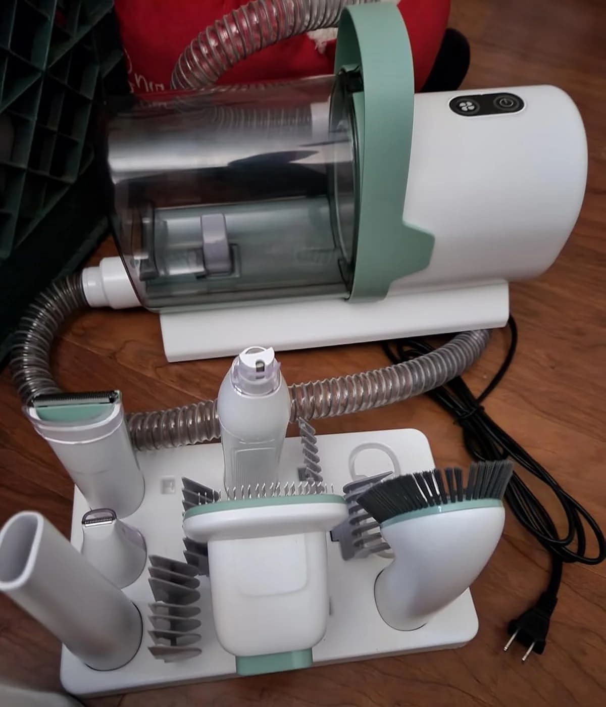 STLF JW 11000Pa Kit per toelettatura per animali domestici sottovuoto 2.5L Spazzola per pulizia tagliacapelli per gatti di grandi dimensioni Cane per spargire Strumenti per toelettatura Toelettatura per cani Aspirapolvere