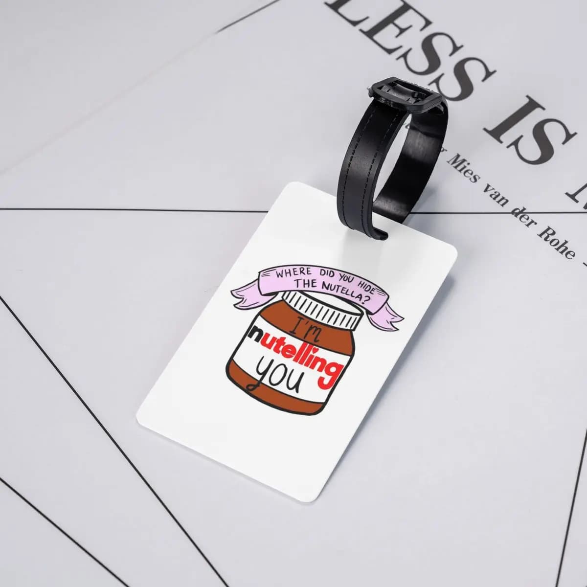 Etichette per Valigie Nutella, Accessori per Bagagli da Viaggio, Porta Etichette con Spazio per Nome e Indirizzo