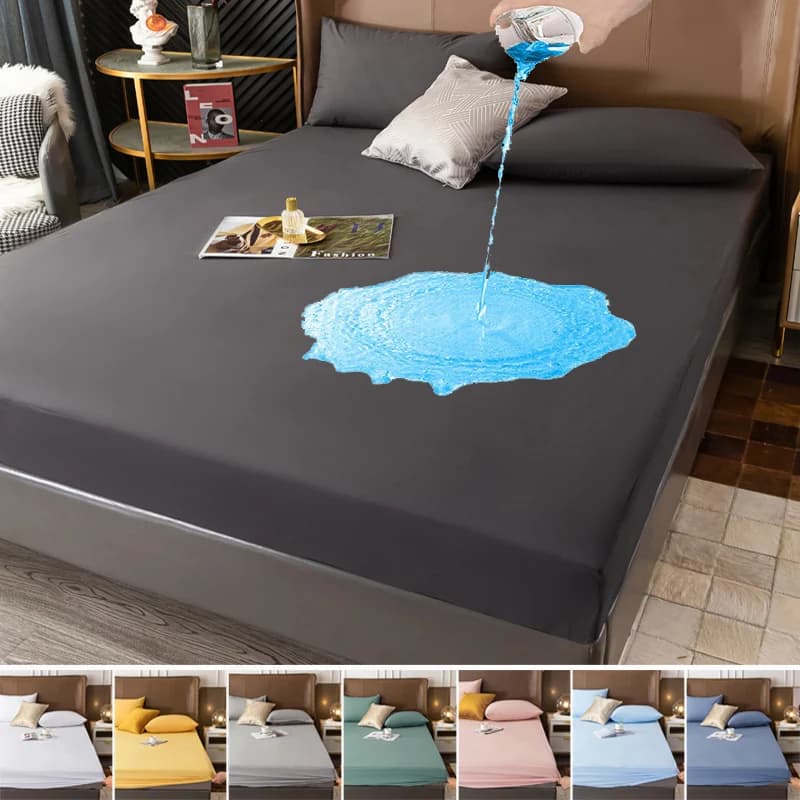Coprimaterassi impermeabili al 100% Protezioni Lenzuola regolabili con fascia elastica Singolo Doppio King Size 140/160/180x200