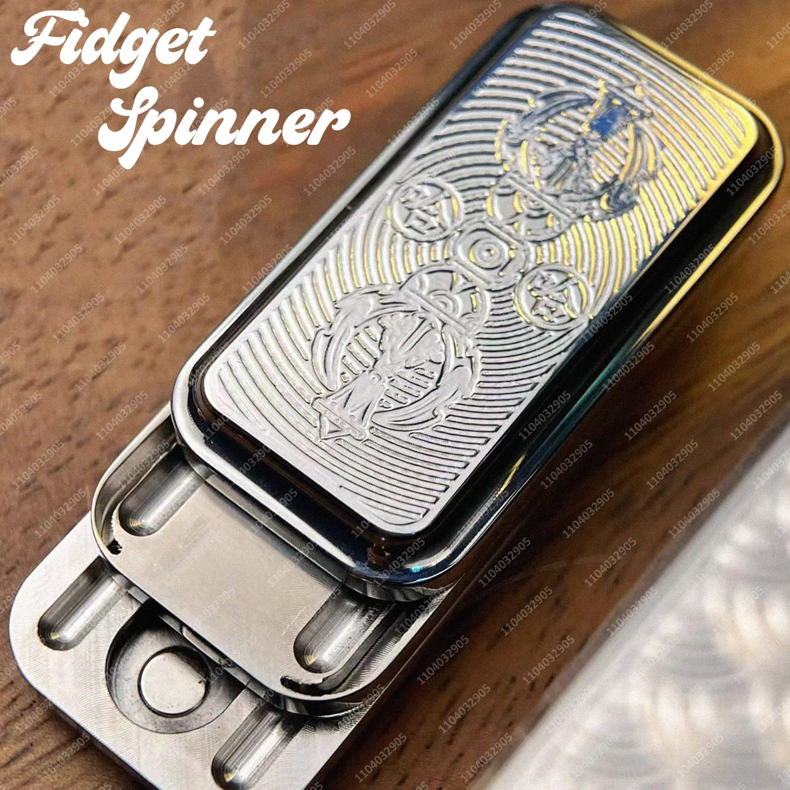EDC Fidget Slider in Metallo, Fidget Spinner a Forcella, Card Push Black Tech, Giocattoli Antistress e Anti-Ansia per Adulti e Ragazzi, Regali