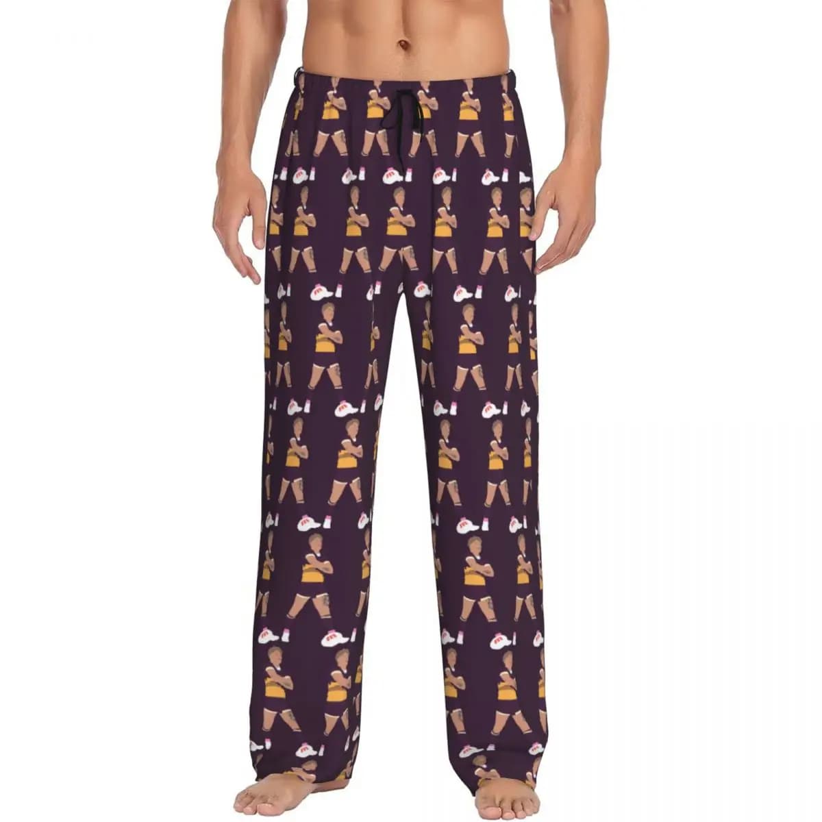 Pantaloni da pigiama Reece Walsh personalizzati da uomo, indumenti da notte, pantaloni da salotto con tasche