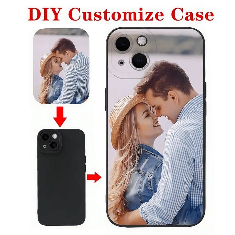 Custodia Morbida Personalizzata Fai-da-te Opaca con Foto per iPhone 17 16 15 14 13 12 11 Pro Max 16 e 15 7 8 Plus XR X
