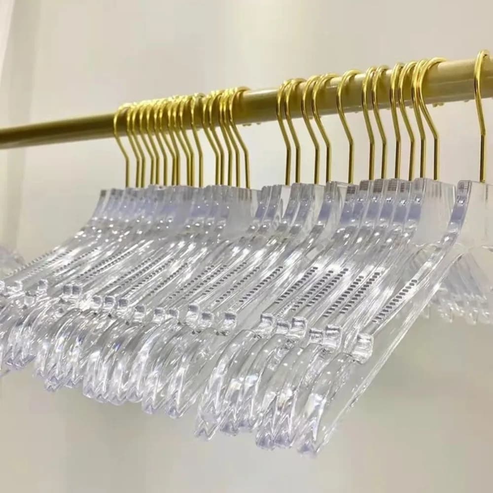 5 pezzi appendiabiti uomo donna bambini appendiabiti armadio guardaroba trasparente acrilico portapantaloni per negozio negozio