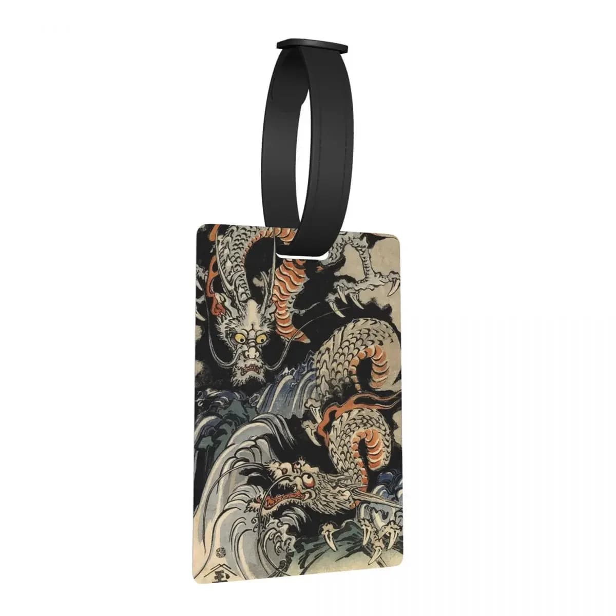 Utagawa Kuniyoshi - Draghi Etichette per bagagli Accessori per valigie Moda da viaggio Etichetta per imbarco per bagagli Porta etichette ID Nome Indirizzo