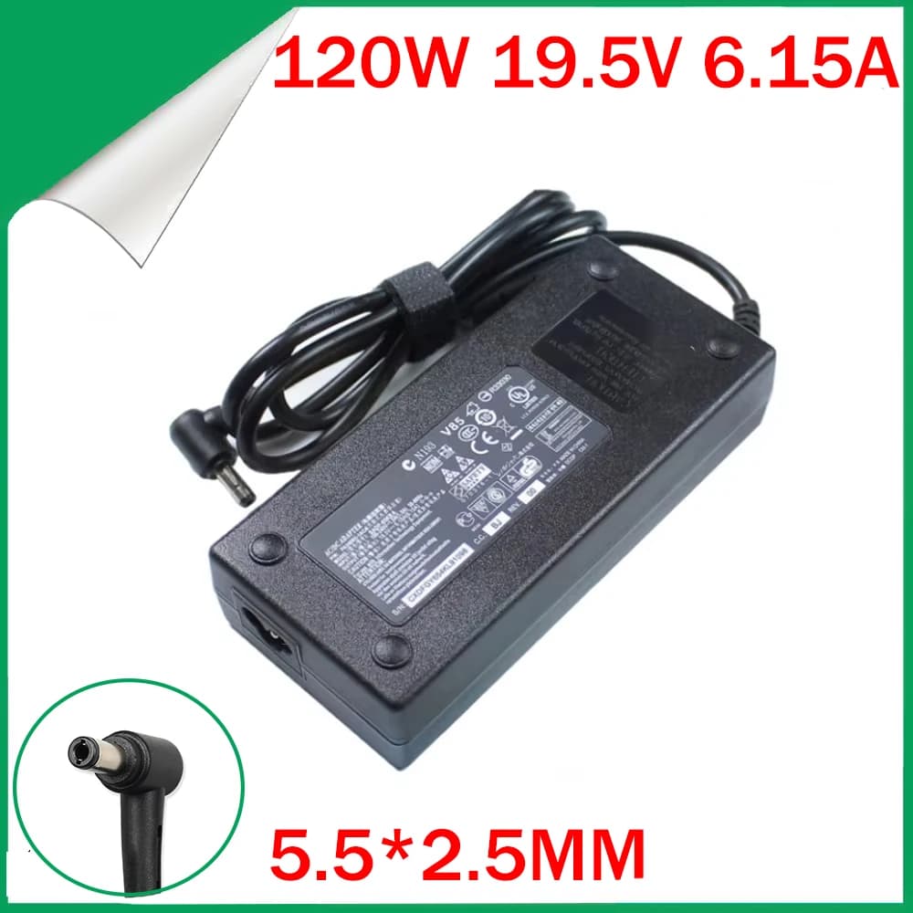 19.5V 6.15A 120W Adattatore CA per laptop Caricabatterie per Lenovo IdeaPad Y400 Y430P Y470 Y460P Y510P Y560 Y570 Y580 Z370 Z470