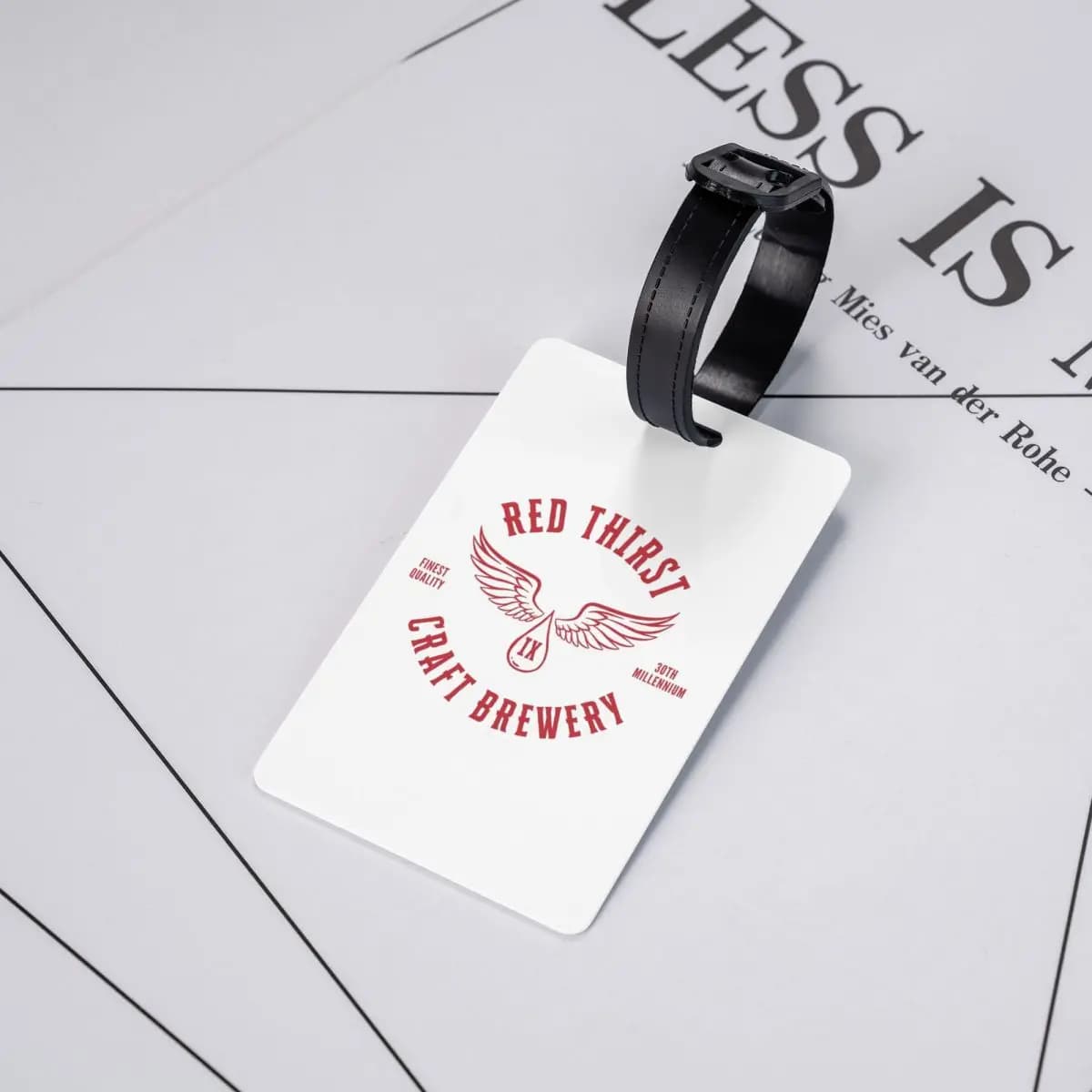 Etichette per bagagli Red Thirst Craft Brewery, accessori per valigie, etichetta per bagaglio da viaggio, porta etichette per nome e indirizzo