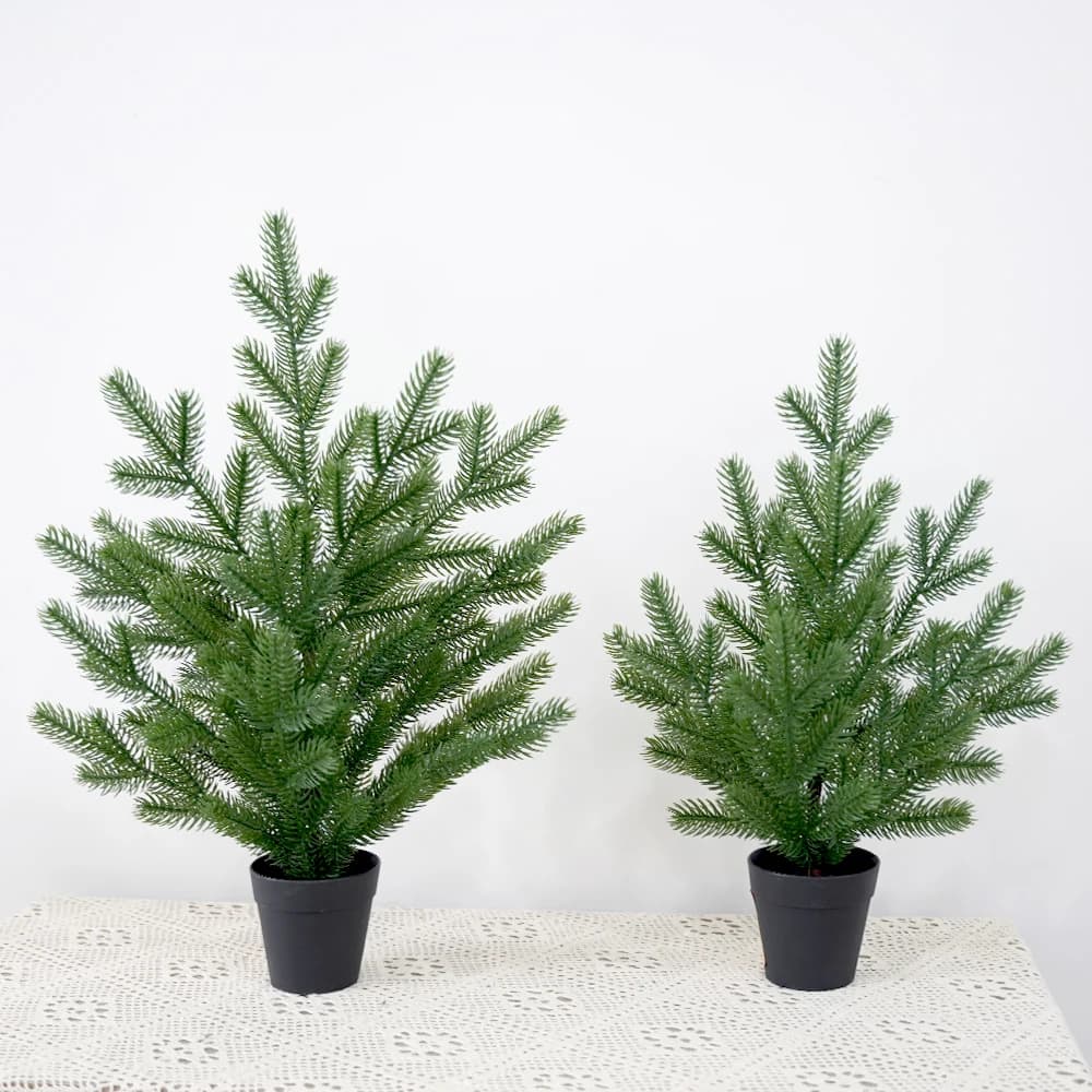 Pini artificiali Norfolk Albero in vaso finto Albero di Natale Pianta da interno ed esterno per l'arredamento del giardino dell'home office