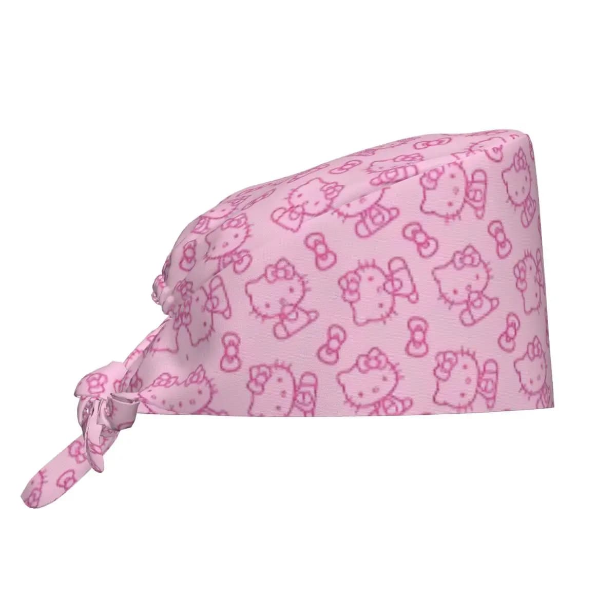 Cappello Chirurgico Personalizzato per Infermieri e Medici, Design Kawaii con Gattini Rosa, per Uomo e Donna