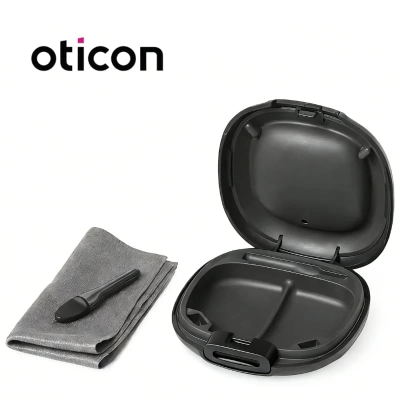 Oticon Portable Protective Housing with Airbag for Daily Use and Travel, Hearing Aid Container