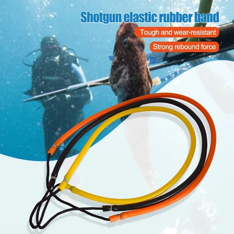 5*10 MILLIMETRI Underwater Fishing Rubber Elastic Hand Fishing Spearing Equipment Fucile Pole Lance Sling for Arpono Underwater Fishing Diving