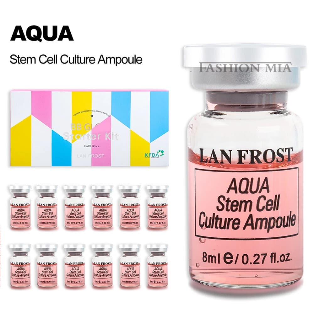 Corea 8ml Aqua Stem Cell Culture Fiala Siero Kit Acido Ialuronico Viso Sbiancamento Idratare Ridurre I Pori Cura Della Pelle