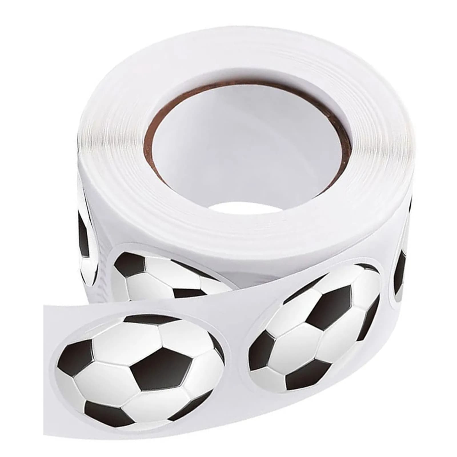 Round of 500 Wall decals Compatti a Tema Calcio, Motivo Palla Realistico, Colori Resistent alle Intemperie e Duraturi per Laptop, Borracce, Sacchetti per Feste