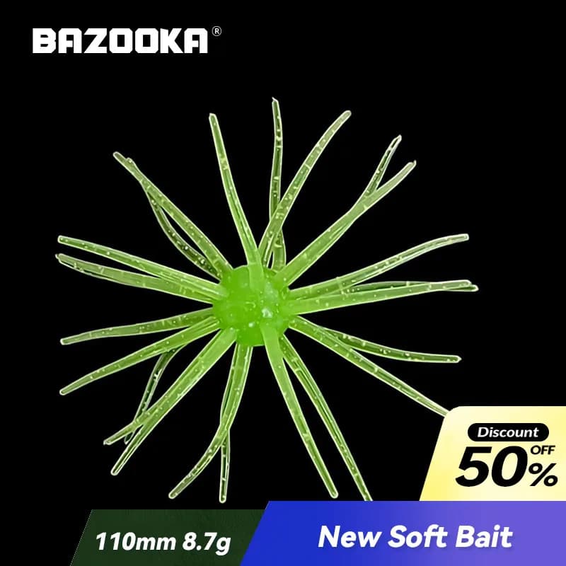 Bazooka Richiamo di Pesca Simulato Uccello di Mare Esche Esca In Silicone Morbido Per Orata Luccio Spigola Tilapia Ingranaggi Mandarino Inverno Biats