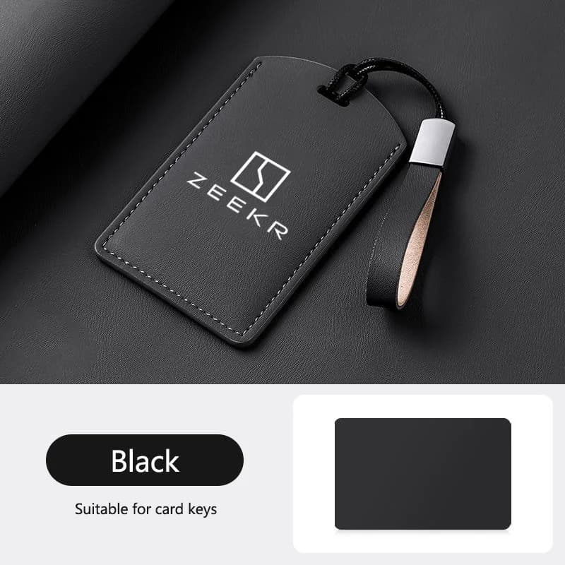 Leather Car NFC Card Remote Smart Key Case Fob Cover Holder Protector Keyless Shell Bag for ZEEKR 001 009 Keychain Accessories