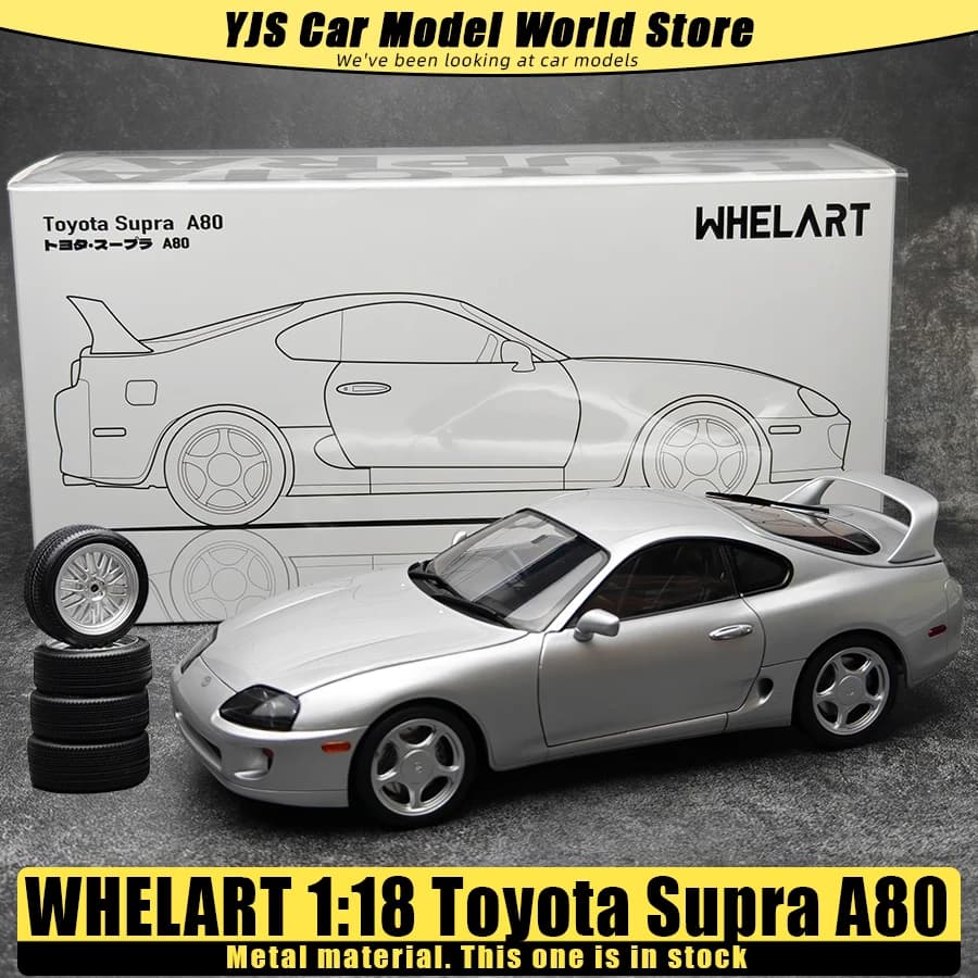 WHELART Modello pressofuso 1:18 Toyota Supra A80 Modello di auto Invia amico Collezione regalo di festa Modello statico