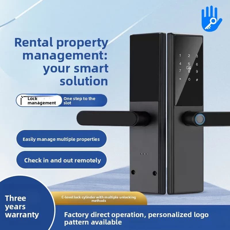 All Lock TTLOCK Hotel Rental Semi-automatic Smart Electronic Fingerprint Password Lock