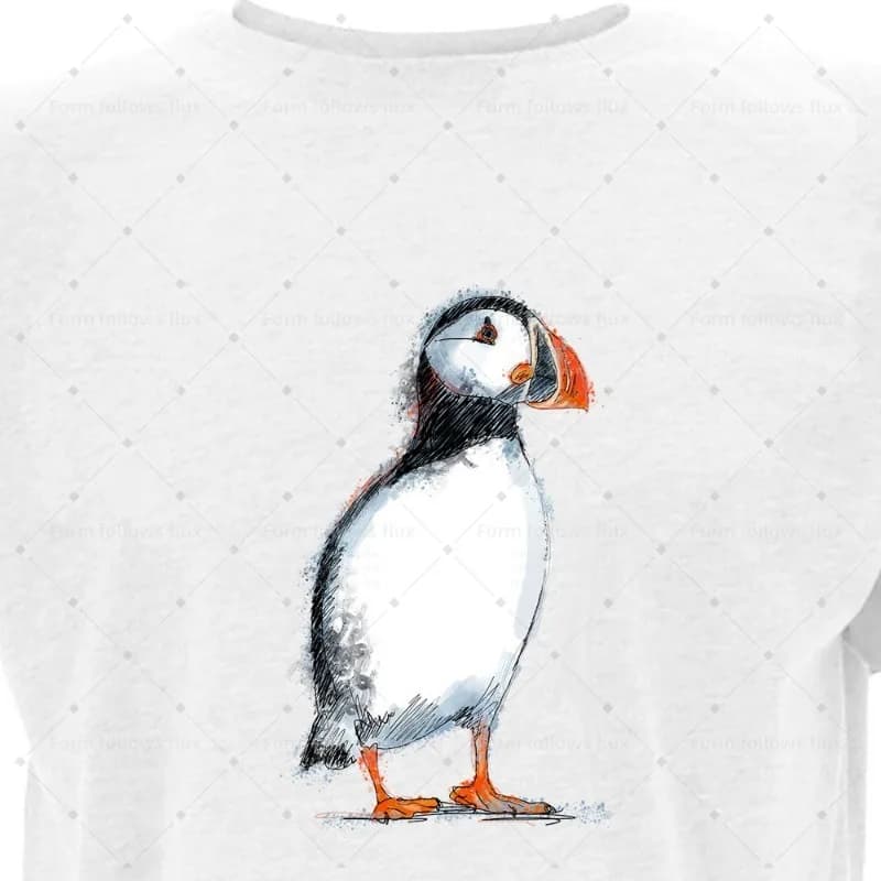 T-shirt con cappuccio da uomo 2026, stile fumetto disegnato a mano, con animali Puffin, per famiglie, bambini, mamme, unisex, taglie dalla S alla 6XL, taglie forti disponibili