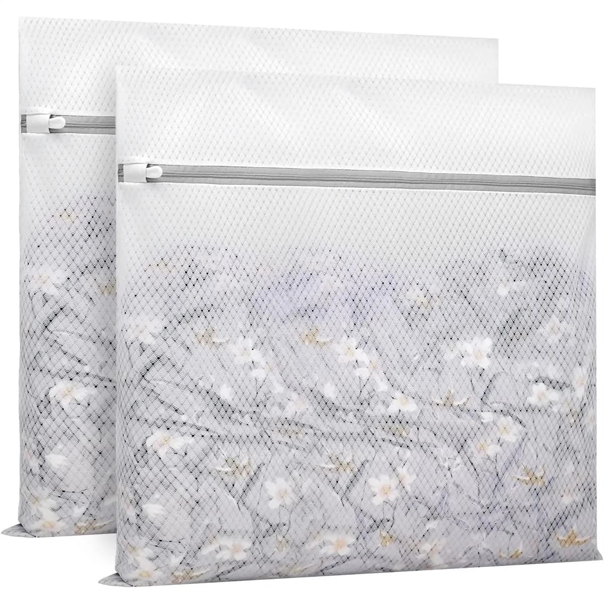 Confezione da 2 Sacchi per Bucato a Rete Diamantata per Capi Delicati, 24x24 Pollici XX-Large
