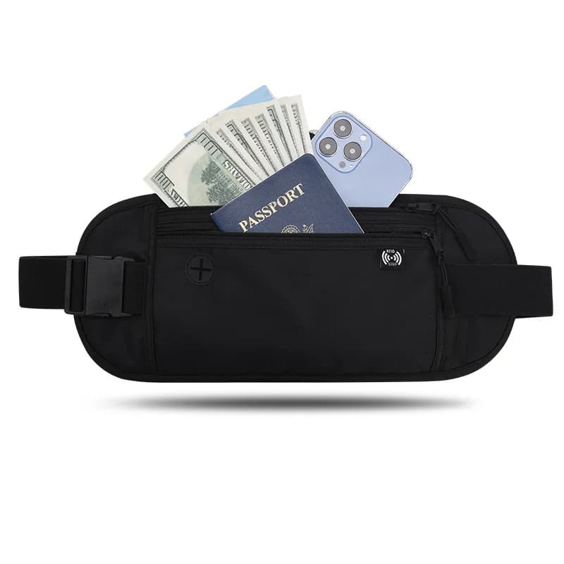 Invisible Travel Waist Pack Pouch For Passport Money Belt Bag Hidden Security Wallet Outdoor Sports Jogging Chest Pack Waist Bag