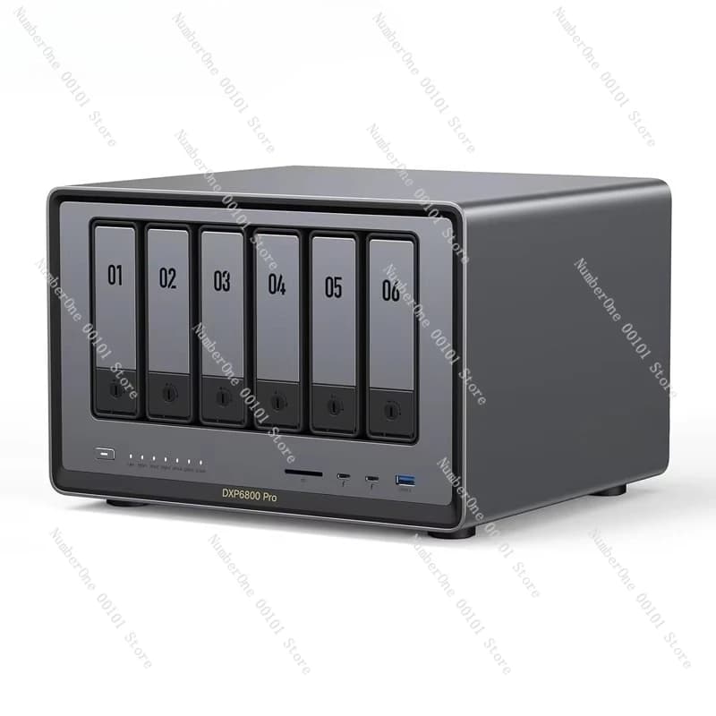 DXP6800 Pro Desktop NAS i5 1235u a 6 alloggiamenti Processore centrale a 10 core Memoria DDR5 da 8 GB Archiviazione collegata alla rete