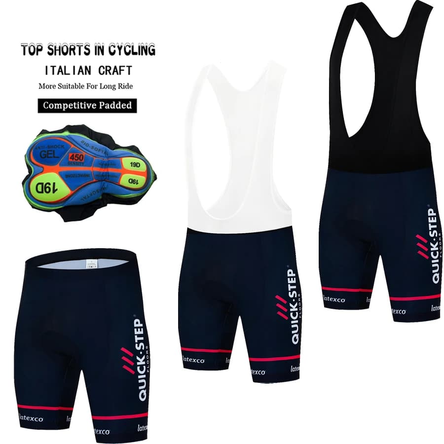Pantaloncini da ciclismo Quick step Summer anti-uv Road Riding collant Mens MTB Pad antiurto pantaloncini da ciclismo pantaloncini da corsa traspiranti