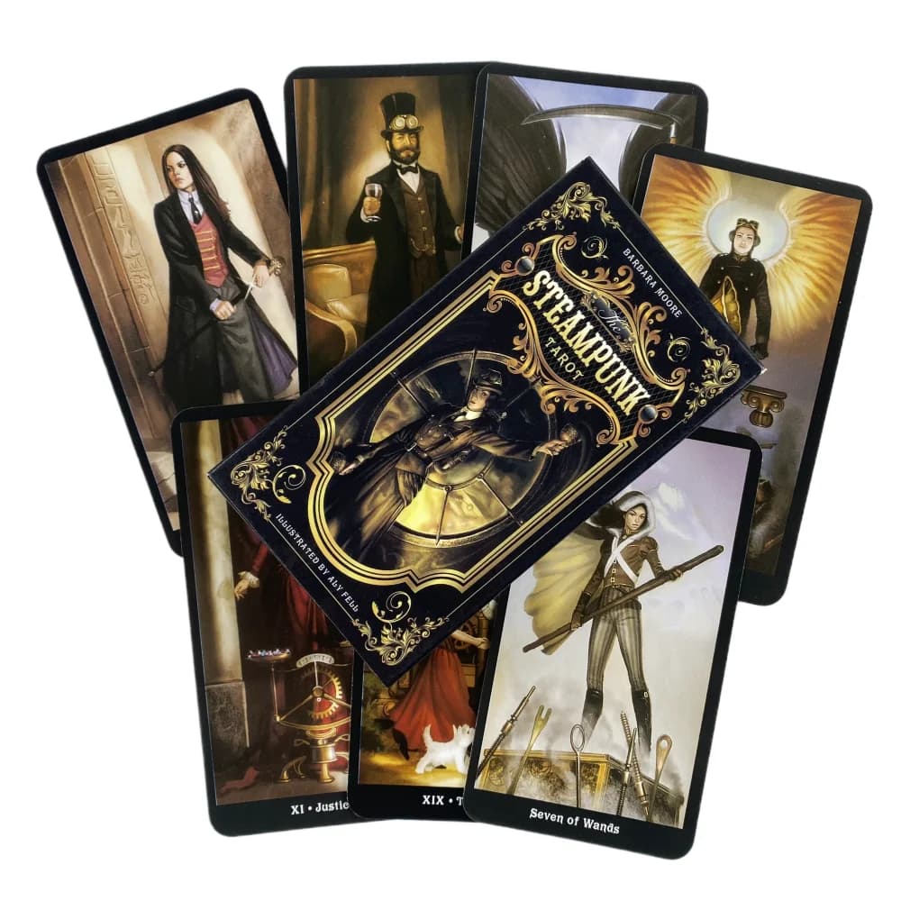 Il mazzo di divinazione delle carte dei tarocchi Steampunk Versioni inglesi Edizione Oracle Gioco da tavolo per la festa