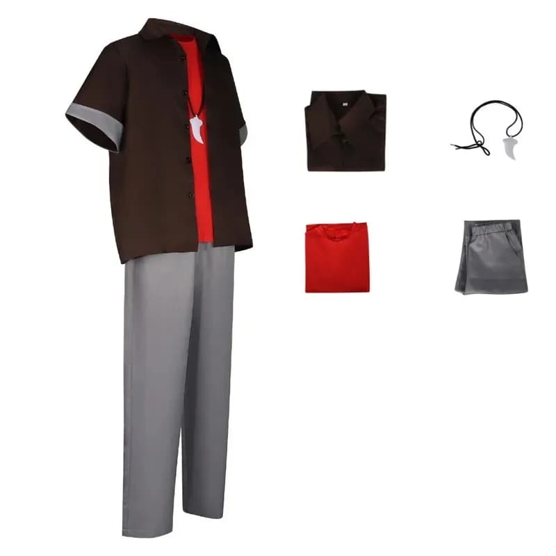 Costume cosplay per ragazzi anime Uniformi per feste di Halloween per bambini T-shirt a maniche lunghe Pantaloni Set di abiti