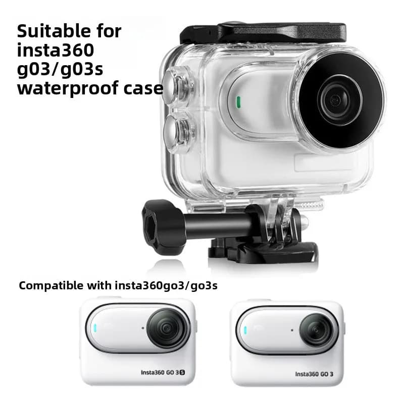 GO3S waterproof shell suitable for Insta360 thumb action camera swimming and diving anti-fall HD protective shell accessories
