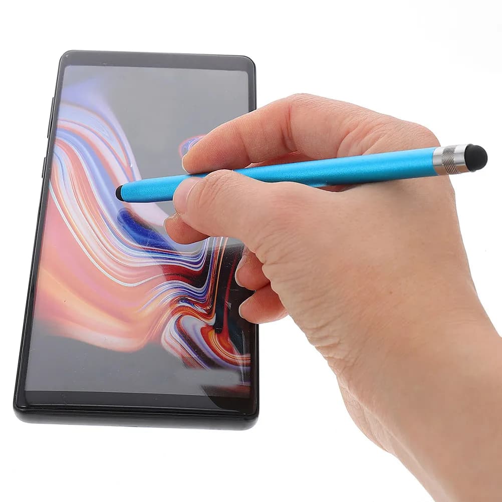 4 Pezzi Penna Touch Screen a Doppia Punta in Silicone, Stilo Capacitivo per Tablet e Telefono, Accessorio per Disegno e Appunti