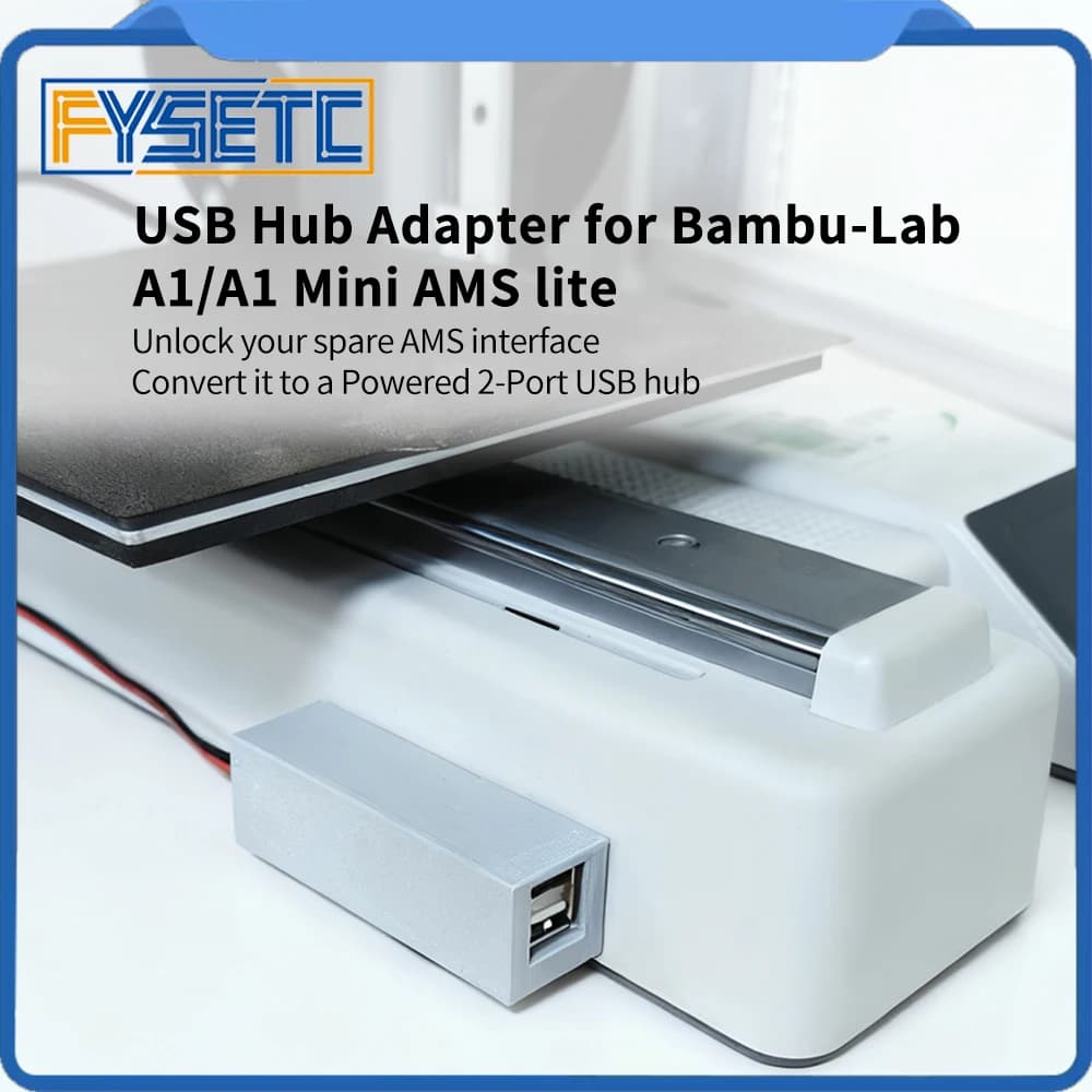 For Bambu A1/A1 Mini Hub USB Expand AMS Lite Connection USB hub kit 2 port USB hubs Updated 3D printer parts for Bambu A1 A1 MINI
