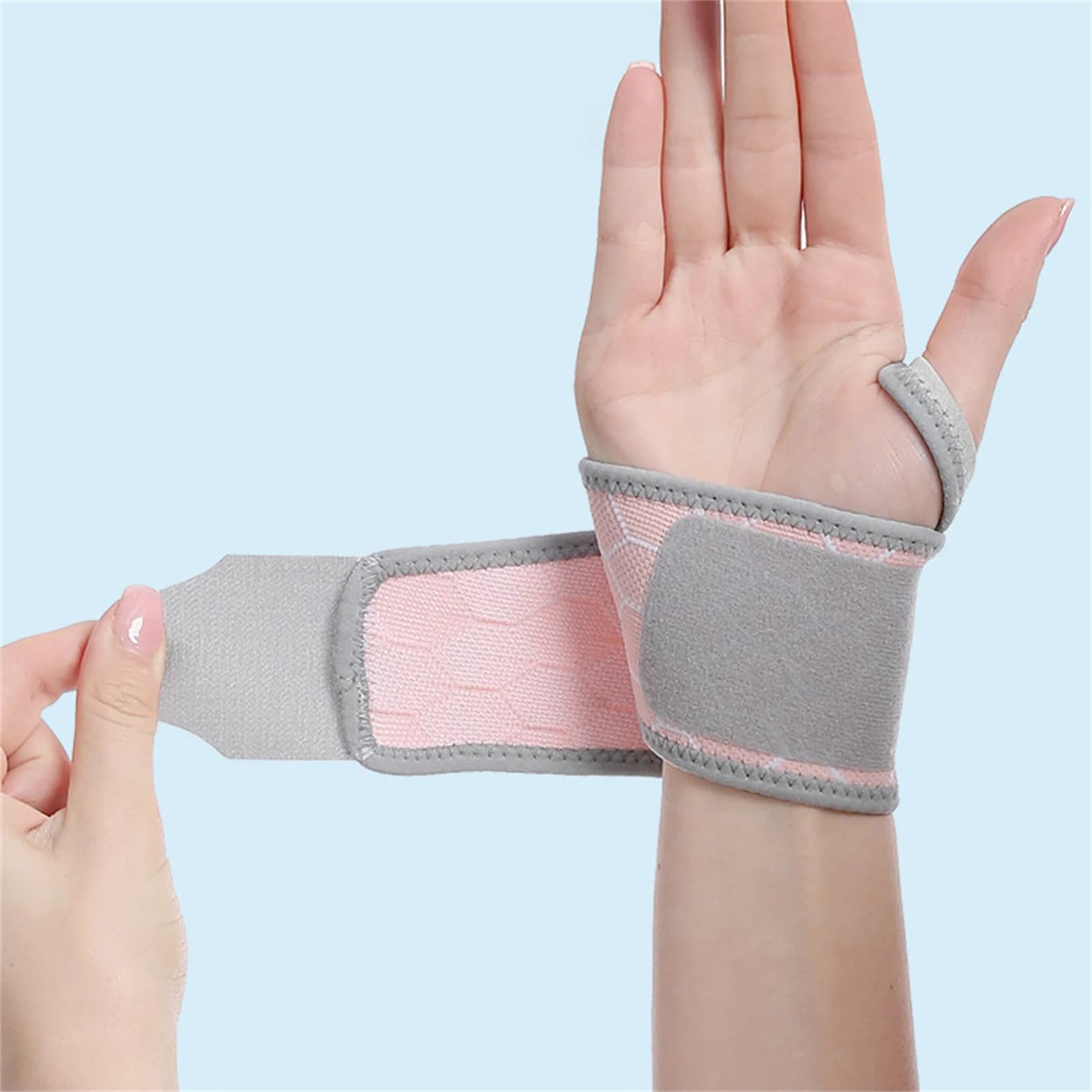 Supporto Regolabile per Polso per Tendinite, Artrite e Protezione Sportiva con Tessuto Elastico Traspirante, per Mano Destra o Sinistra