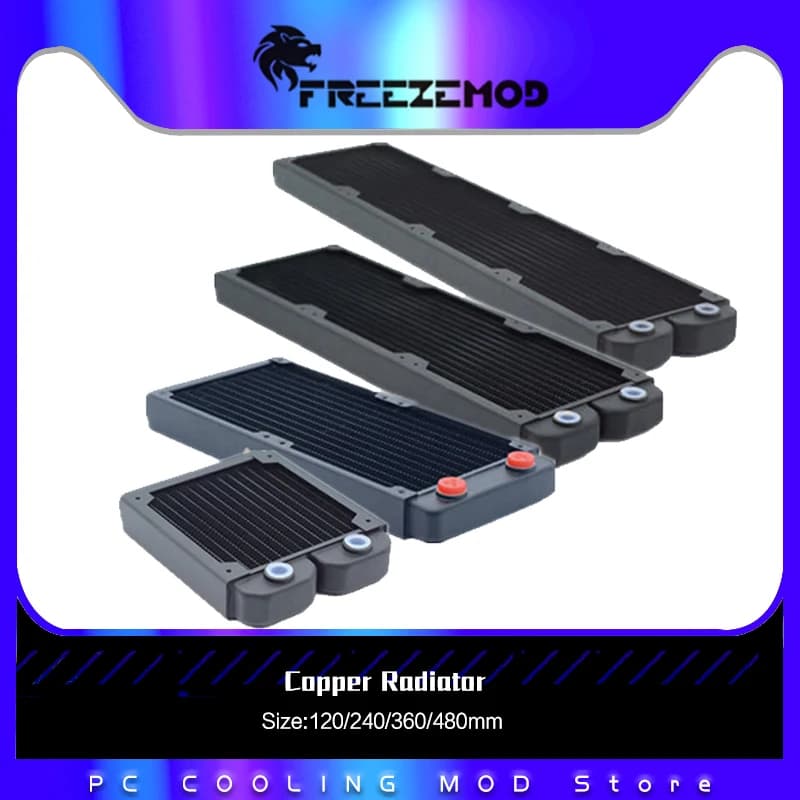 FREEZEMOD G1/4 thick copper radiator 29mm 120/240/360/480mm PC water cooling line heat sink for 120mm fan