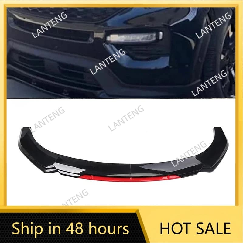 Car Front Bumper Lip For F0rd Explorer ST Splitter Spoiler Diffuser Carbon Fiber Look Lower Lip Protector Body Kit Auto Parts