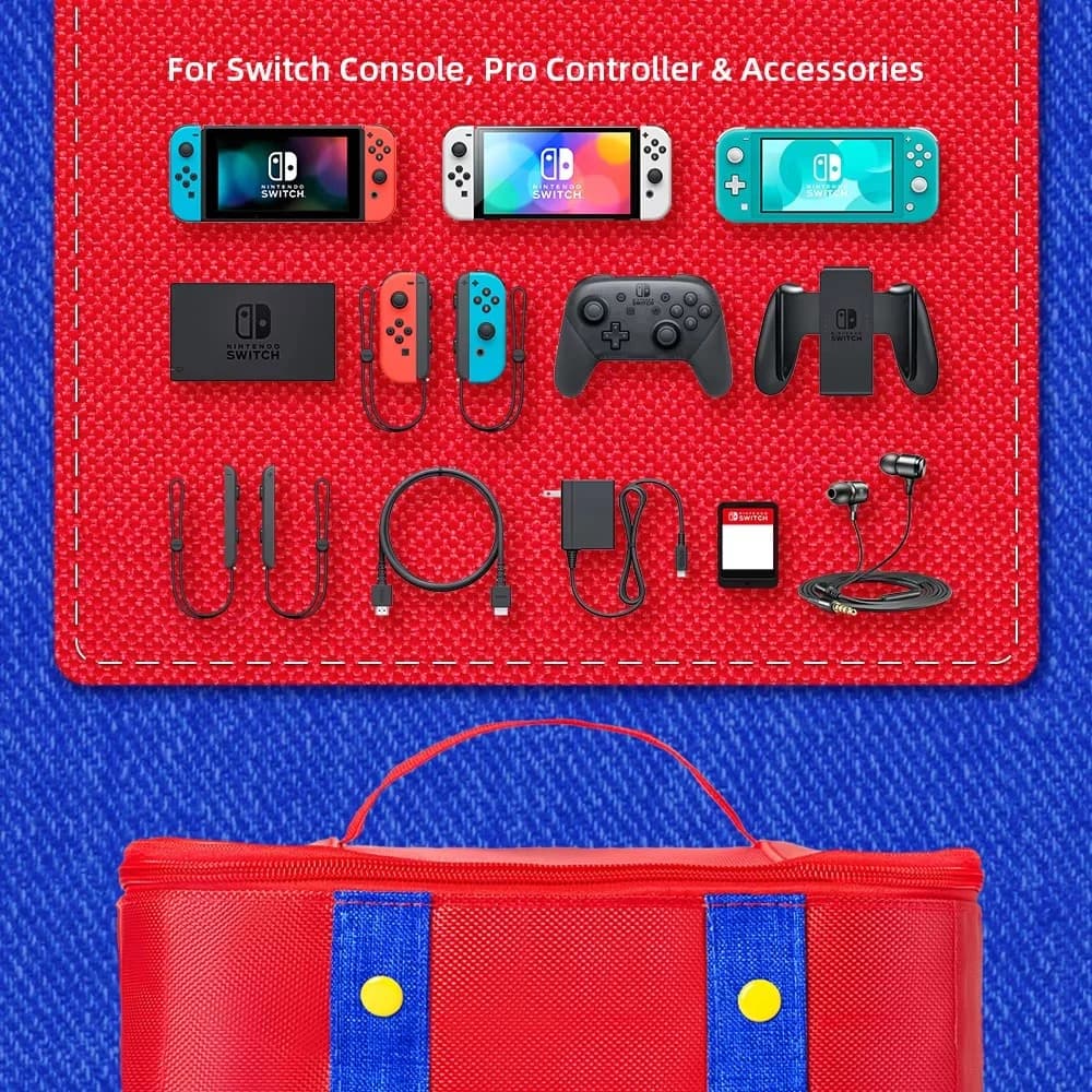 Nuova custodia portatile per Nintendo Switch/OLED/Lite, custodia protettiva e scatola portaoggetti per accessori controller NS Switch Pro