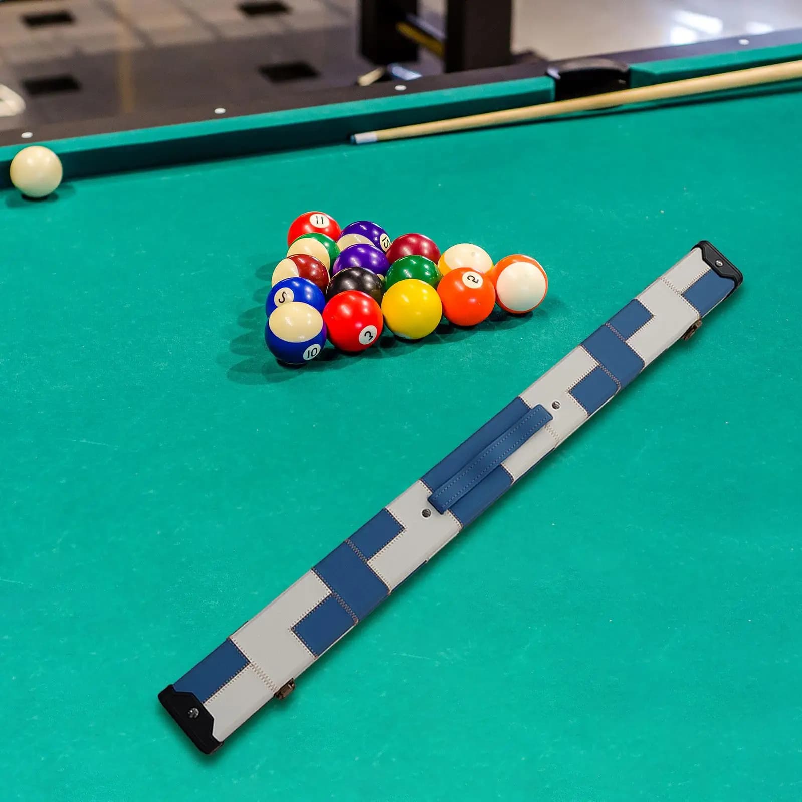 Billiard Pool Cue Storage Bag PU Leather Protector Case for Snooker Sticks 2 Cues Professional Travel Carrying Box Organizer